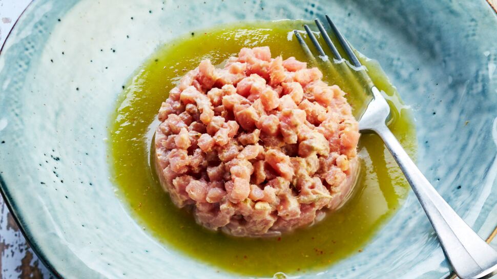 Tartare de veau à la crème de thon