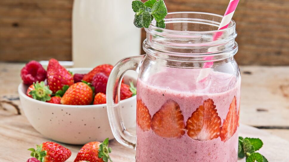 Smoothie Sunny brebis menthe et fruits rouges