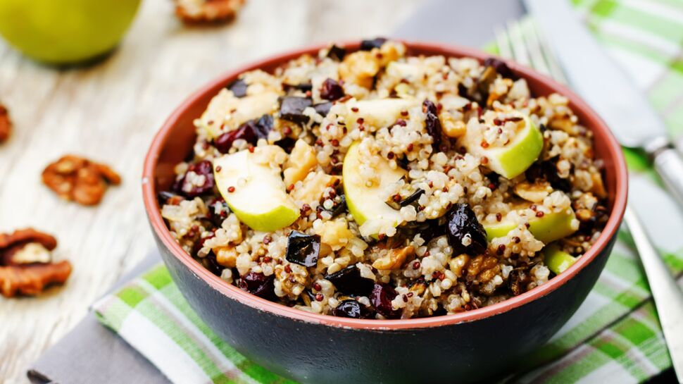 Salade de quinoa aux cranberries et noix