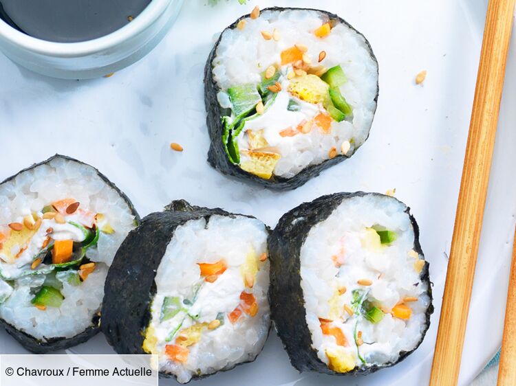 Kimbap coréen au chavroux : découvrez les recettes de cuisine de femme actuelle le mag