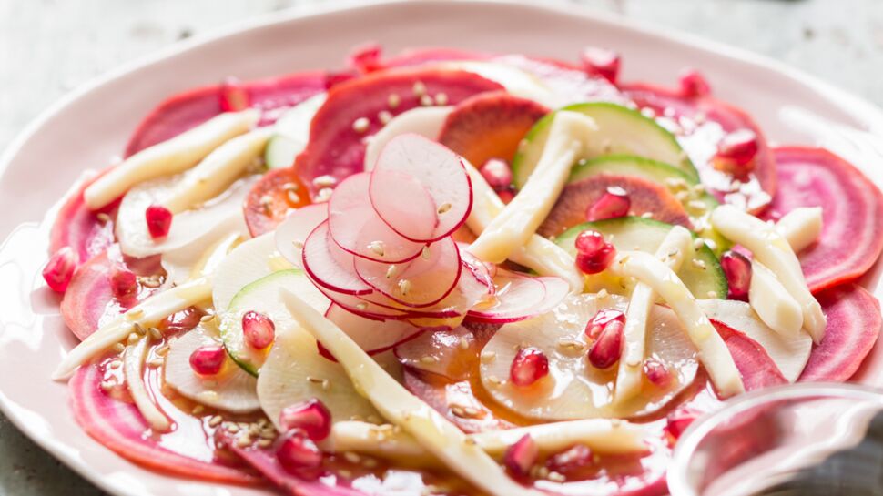 Carpaccio de légumes au reblochon