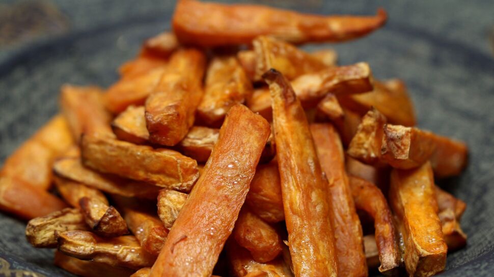 Frites de patates douces au sel rose de l’Himalaya