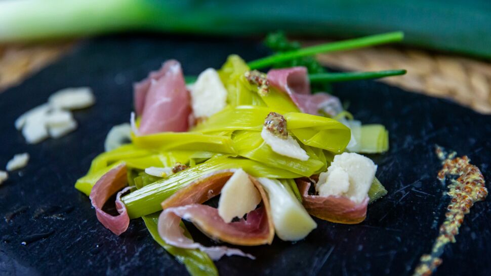 Poireaux de Normandie vinaigrette à la moutarde à l’ancienne 