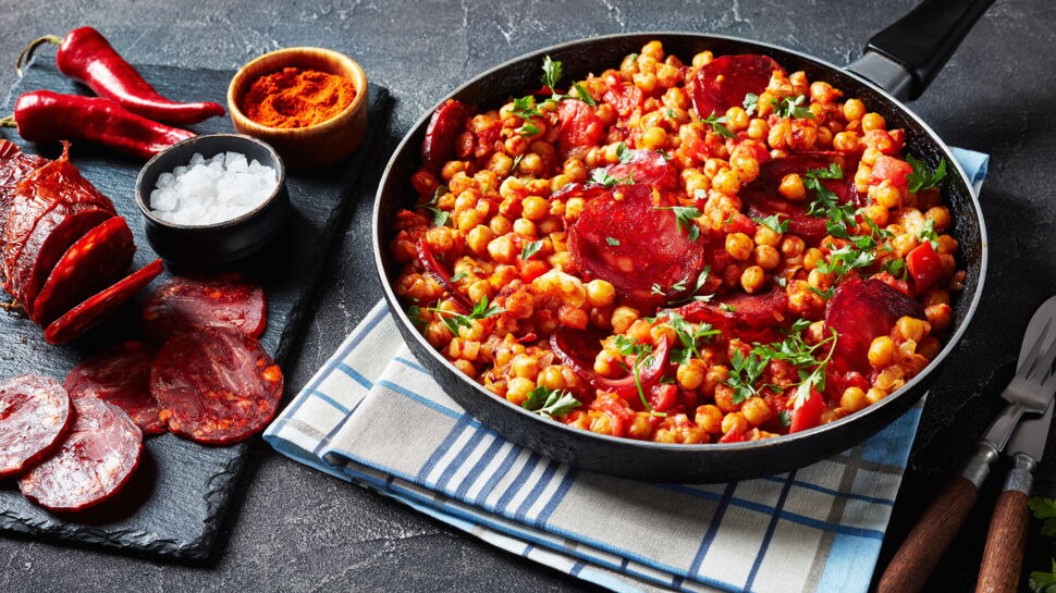 Pois chiche au chorizo facile et rapide : découvrez les recettes de ...