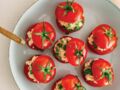 Mini tomates farcies aux rillettes de rouget-barbet