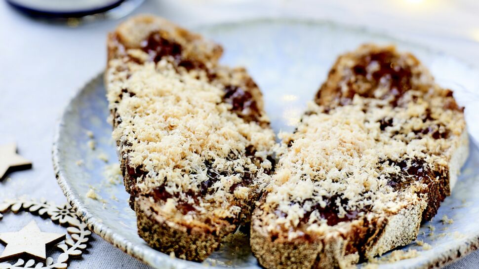 Tartines de foie gras râpé et confit de figues