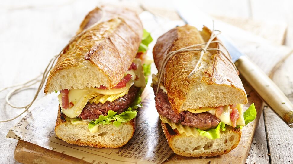 Cheeseburgers baguette