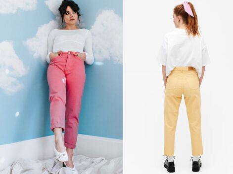 Tendance jean coloré : les plus beaux modèles printemps-été 2021
