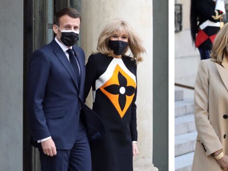 Brigitte Macron, toujours élégante : elle associe ses masques de protection à ses tenues
