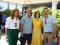 Nadia Farès, Mel Gibson, Jean Dujardin et sa femme Nathalie Péchalat à Roland-Garros