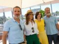 Jean Dujardin, Nadia Farès, Nathalie Péchalat et Mel Gibson à Roland-Garros 
