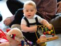 Le prince William, Kate Middleton, et leur fils George, 8 mois, participent à une fête pour la Plunket Association de Wellington, le 9 avril 2014. 