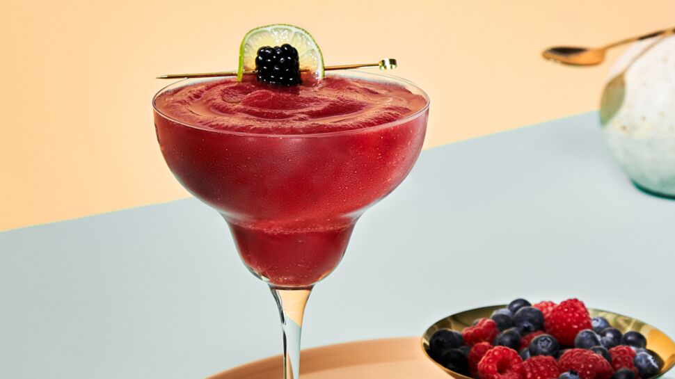 Cocktail Margarita givrée fruits rouges