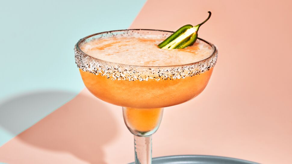 Cocktail Margarita givrée papaye