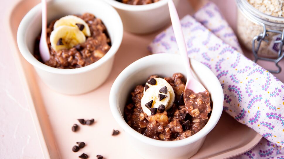 Croissance bowl porridge banane et chocolat