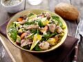 Salade de mâche, épinards, thon au naturel et haddock