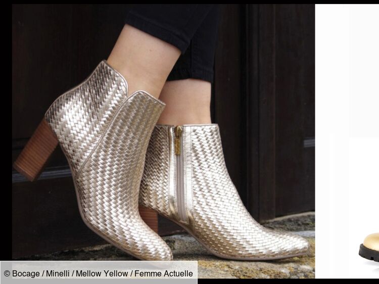 Bottines or et argent top 10 des plus beaux modeles pour surfer sur la tendance metallisee Femme Actuelle Le MAG