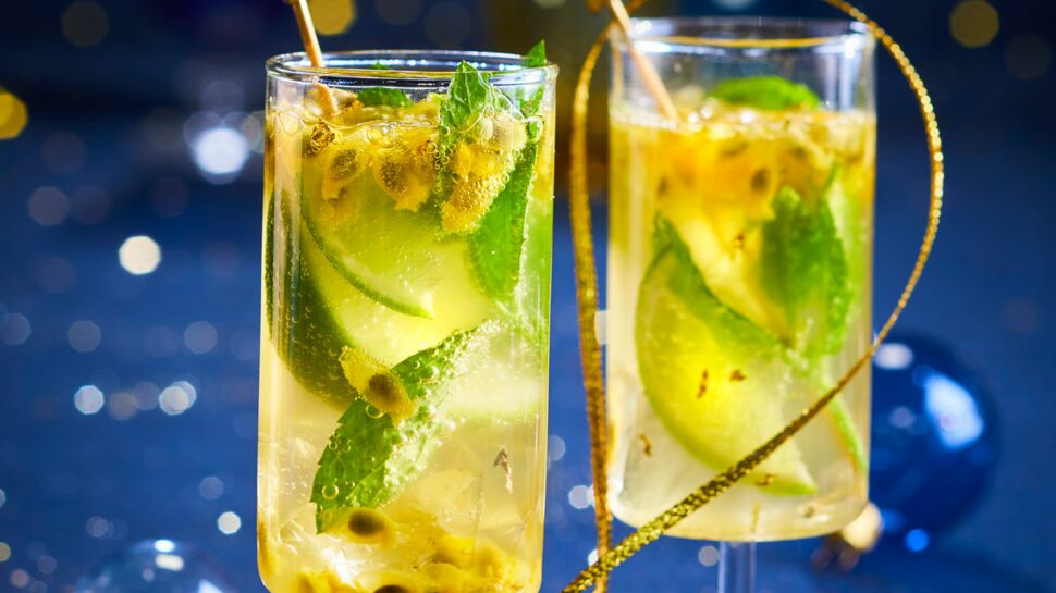 Cocktail mojito champagne-passion