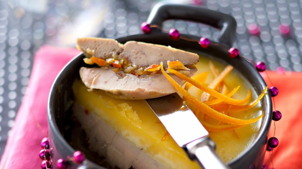 Terrine de foie gras à l’orange, chutney d’échalotes