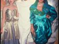 Le 12 juin 1987, Thierry Mugler lors d'une soirée aux Bains-Douches, à Paris, en compagnie de la princesse Gloria Von Thurn und Taxis.