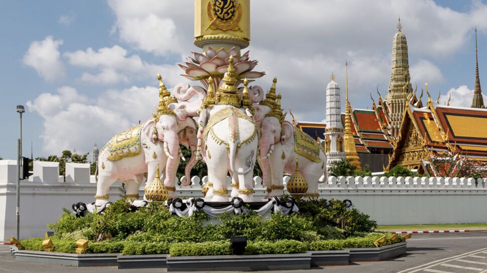 Zoom sur l'éléphant blanc, l'emblême de la Thaïlande