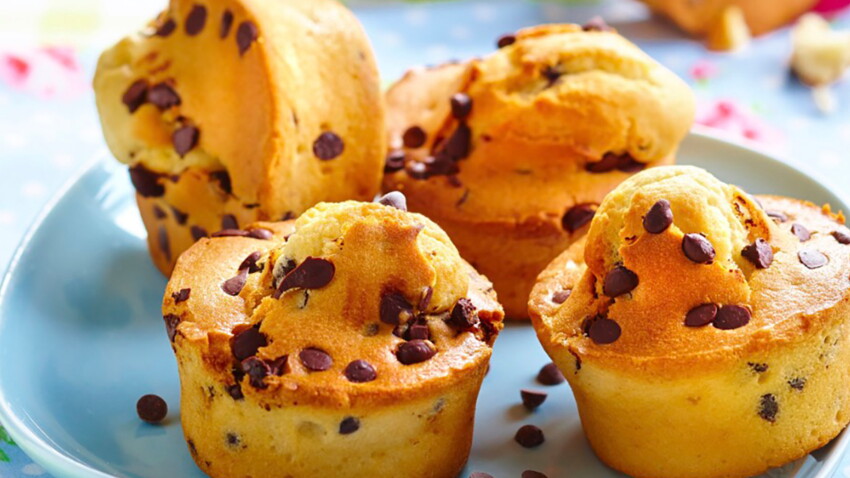 Muffins aux pépites de chocolat facile et rapide : découvrez les