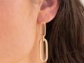 Boucles d’oreilles pendantes tendance : ovale