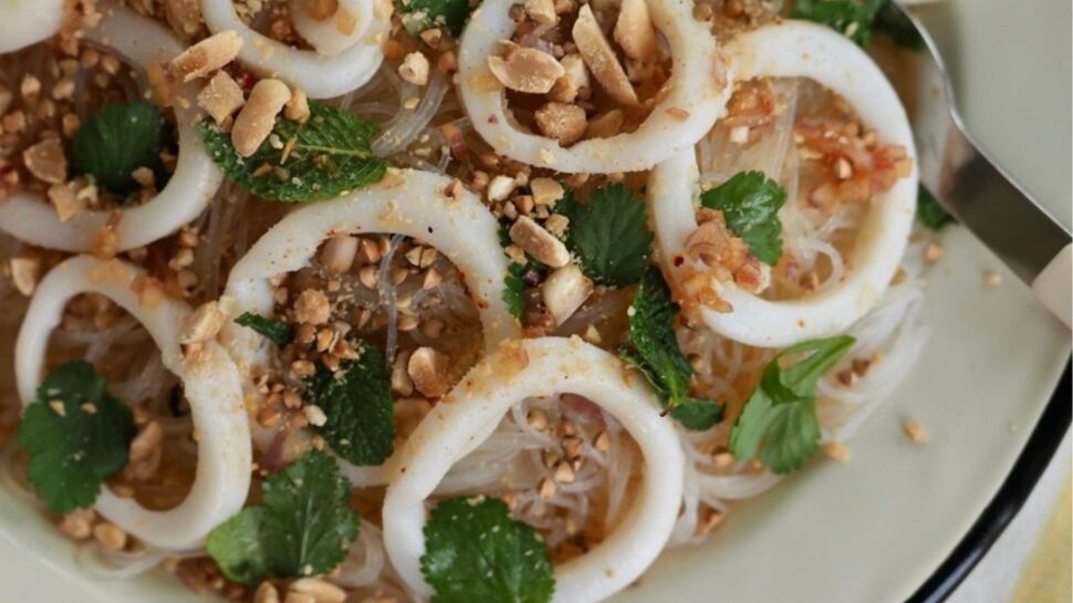 Nouilles fraîches aux calamars : la recette inspirée d’Asie de Julie Andrieu
