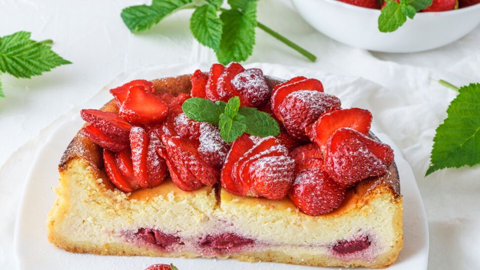 Gâteau moelleux aux fraises