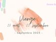 Septembre 2023 : horoscope du mois pour le signe de la Vierge
