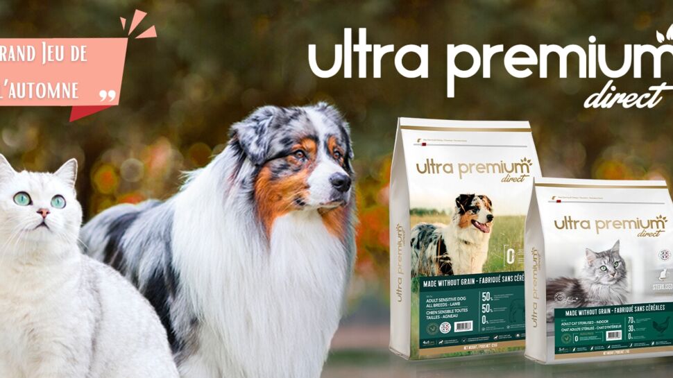  Ultra Premium Direct : Tentez de gagner 1 an d’alimentation* Ultra Premium Direct pour votre animal et des bons d'achat