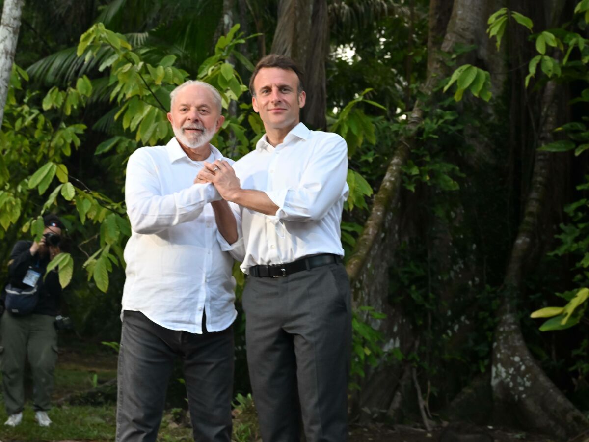 "C'en était un" : les internautes s'amusent des "photos de mariage" d'Emmanuel Macron et du président brésilien, il leur répond avec humour