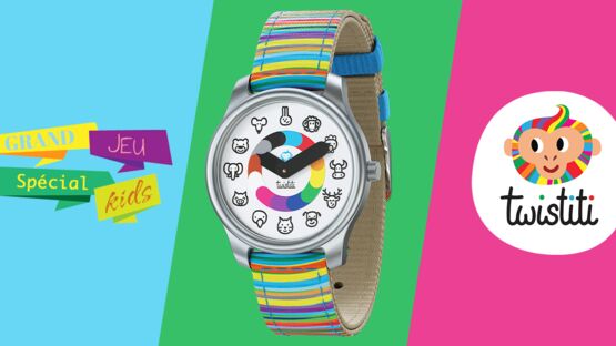 Gagnez l'une des 20 montres Twistiti Animaux et aidez votre enfant à apprivoiser le temps en s'amusant !