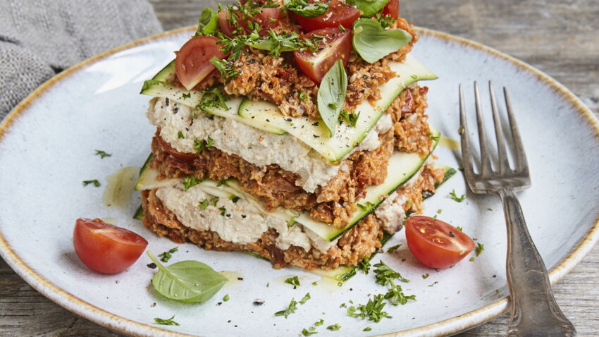 Lasagnes de courgettes au thon et au chèvre facile et rapide
