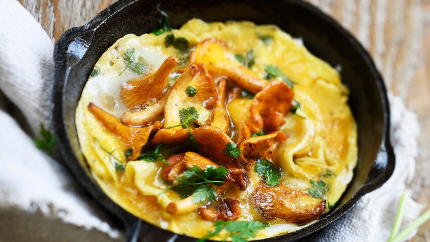 Omelette Aux Girolles à La Crème