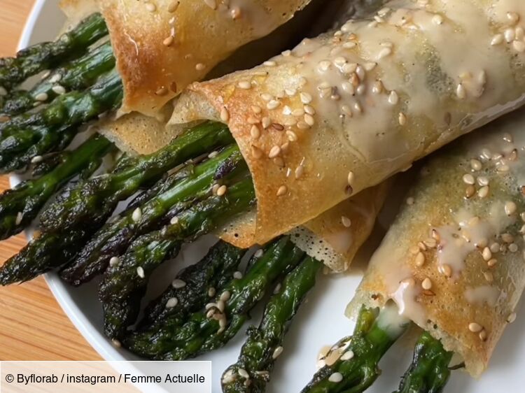 Des croustillants d'asperges et feta pour un apéro de saison
