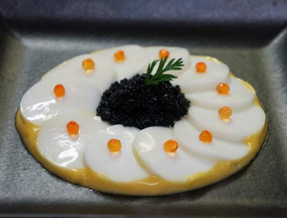 Recette de Noël : carpaccio d’œuf au caviar de hareng par Christian Constant