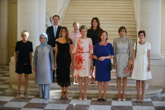 Les épouses et conjoints des grands chefs d'état au Château de Laeken, près de Bruxelles