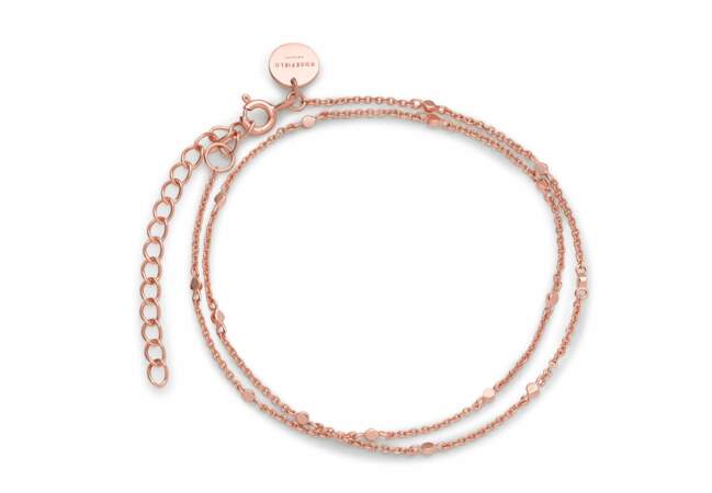 Bracelet chaîne or rose