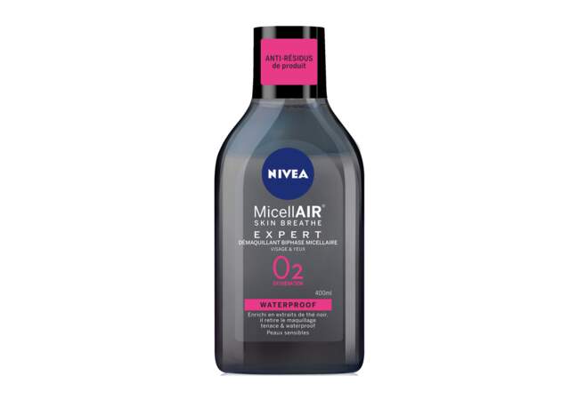 Le démaquillant biphase micellaire Skin Breath MicellAIR O2 oxygénation Nivea