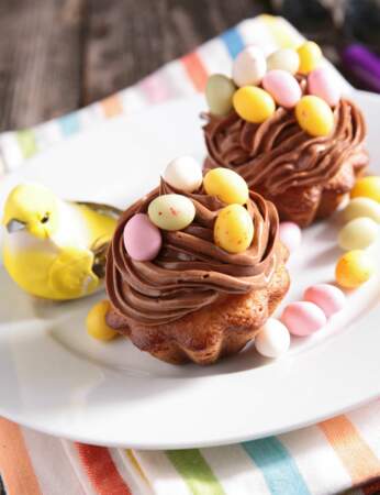 Cupcakes au chocolat pour Pâques