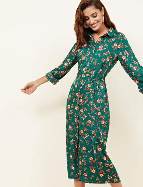 robe midi fleurs