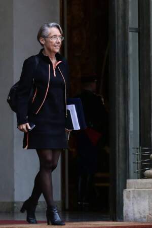 Elisabeth Borne, sortie du conseil des ministres du 31 janvier 2018 au palais de l'Elysée à Paris.