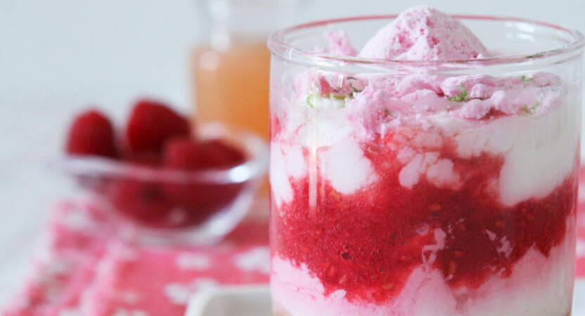 Trifles glacés aux framboises