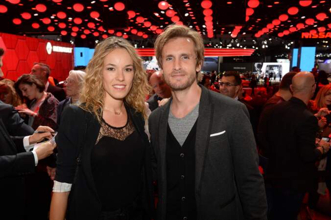 Philippe Lacheau et sa compagne Elodie Fontan au Mondial de l'Automobile le 29 septembre 2016.