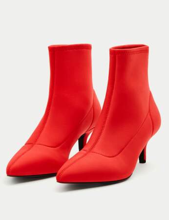 Chaussure-chaussette : rouge 