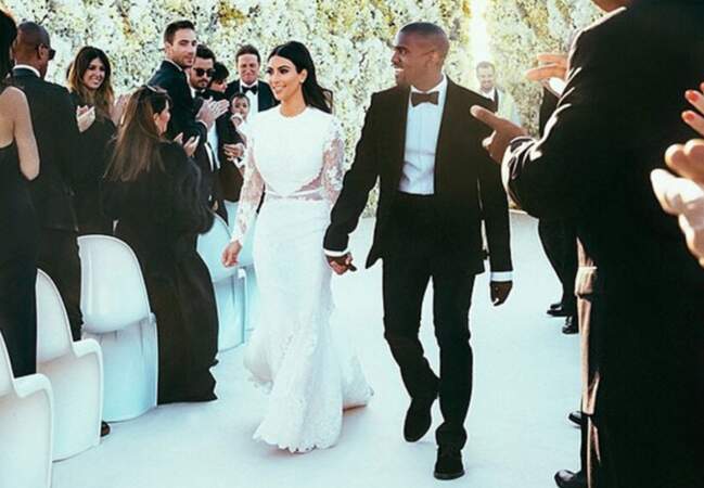 Kim Kardashian bien sûr, aux bras de son nouveau mari, Kanye West