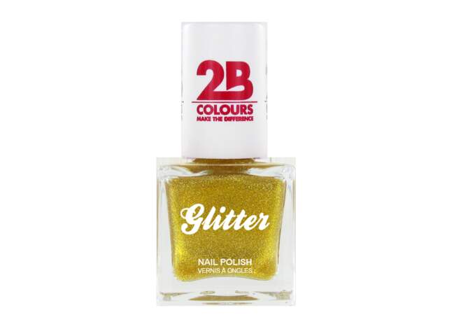 Vernis Glitter Gold, 2B Colours : tendance AH 2016 2017