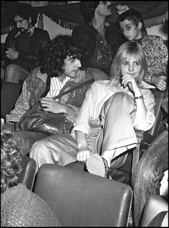 Julien Clerc et Miou-Miou à la première du concert de Maxime Le Forestier en 1976.