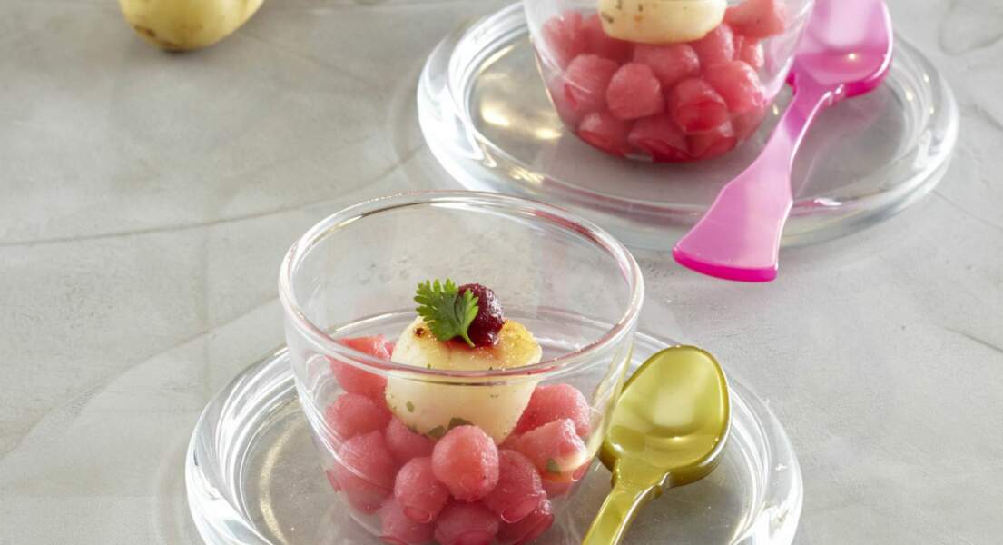 Caviar rose de ratte du Touquet aux pétoncles